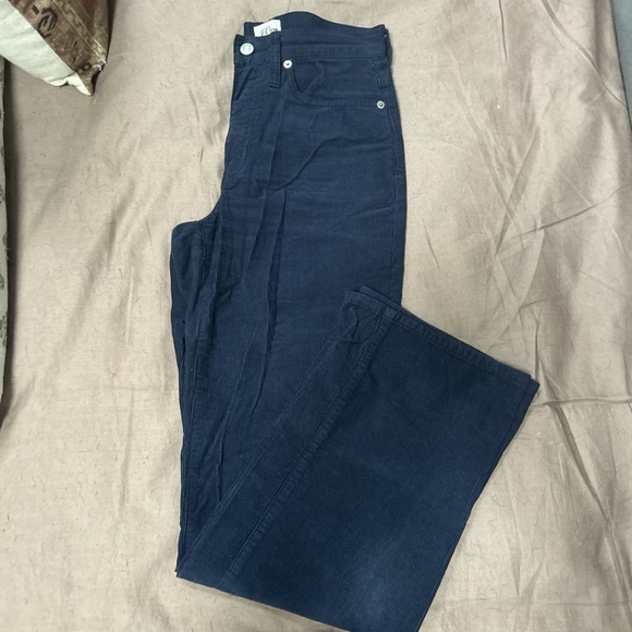 90s wide leg high rise corduroy pants - Picture 3 of 4